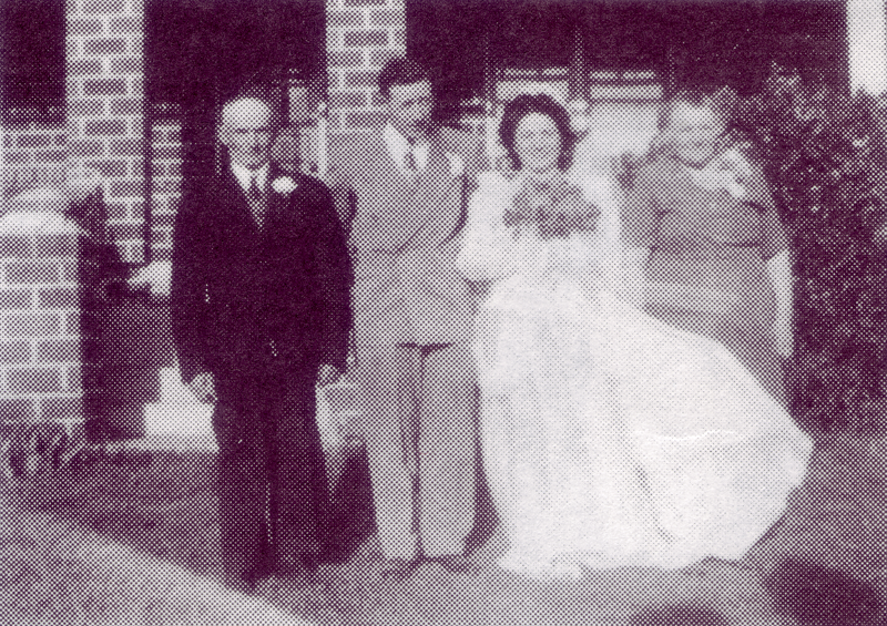 Helen's Wedding 1948 - Steve, Lawrence, Helen and Katherine